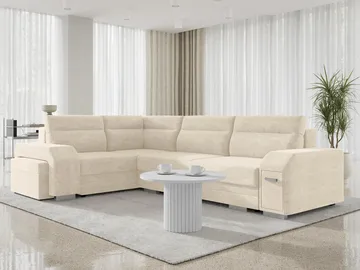 kulmasohva Alvares Nazar 225.01 Vasenkätinen - Beige - Huonekalut - Sohva - Vuodesohva