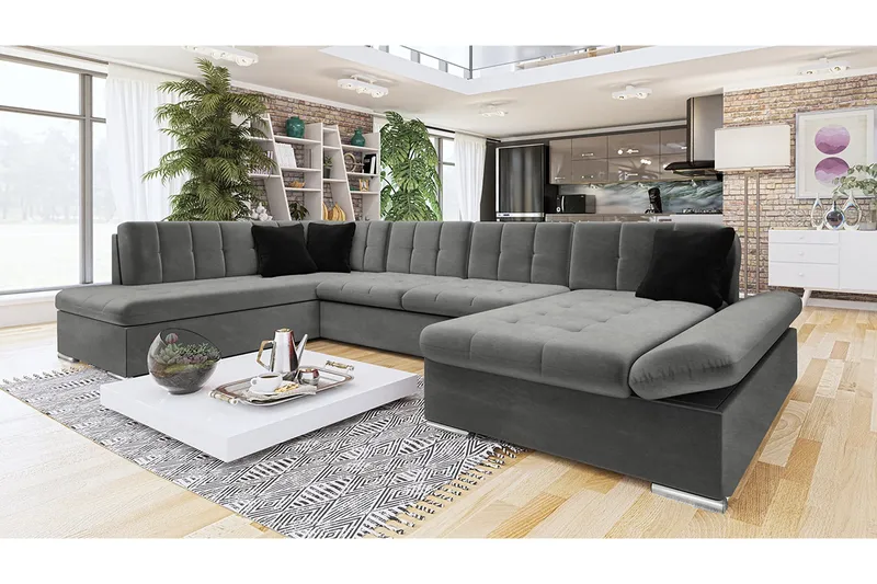 Kulmasohva Bosared Oikea - Harmaa - Huonekalut - Sohva - Vuodesohva