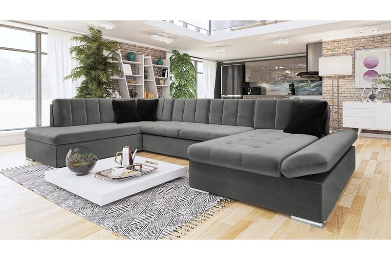 Kulmasohva Bosared Oikea - Harmaa - Huonekalut - Sohva - Vuodesohva