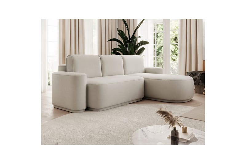 Kulmasohva Eltap Aurumm 285x92x180 cm - Amore 01, Valkoinen, Oikea - Huonekalut - Sohva - Vuodesohva