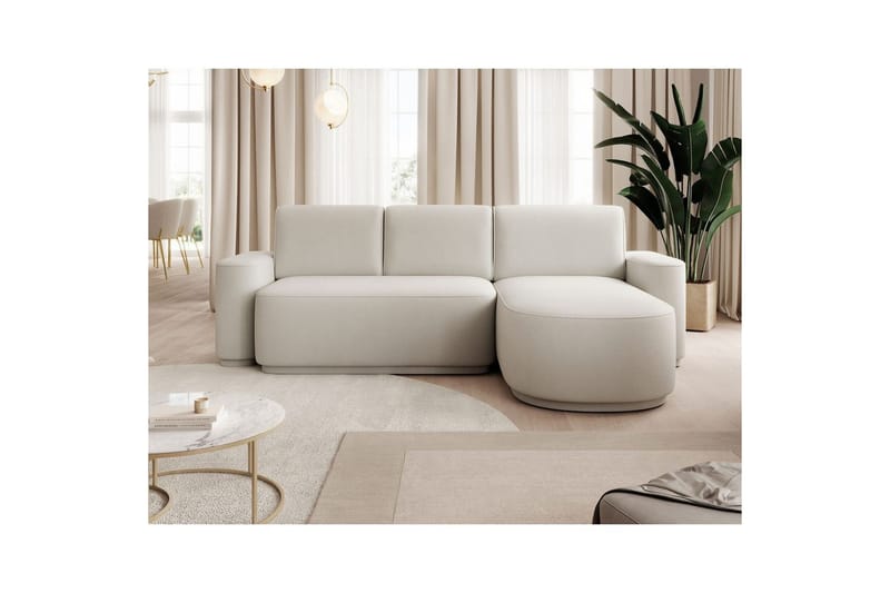 Kulmasohva Eltap Aurumm 285x92x180 cm - Amore 01, Valkoinen, Oikea - Huonekalut - Sohva - Vuodesohva