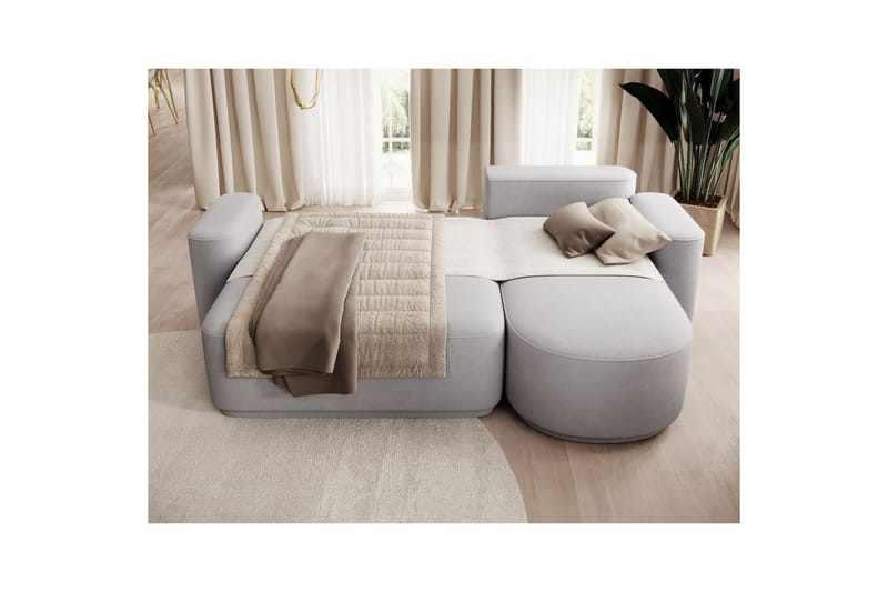 Kulmasohva Eltap Aurumm 285x92x180 cm - Amore 03, Vaaleanharmaa, Oikea - Huonekalut - Sohva - Vuodesohva