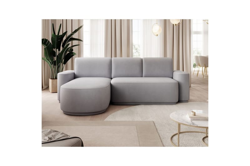 Kulmasohva Eltap Aurumm 285x92x180 cm - Amore 03, Vaaleanharmaa, Vasen - Huonekalut - Sohva - Vuodesohva