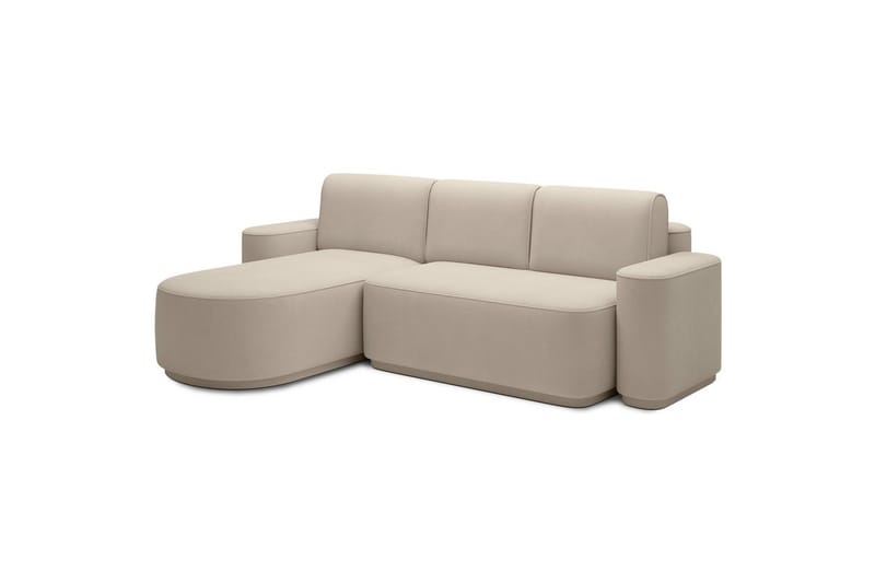 Kulmasohva Eltap Aurumm 285x92x180 cm - Amore 18, Beige, Vasen - Huonekalut - Sohva - Vuodesohva