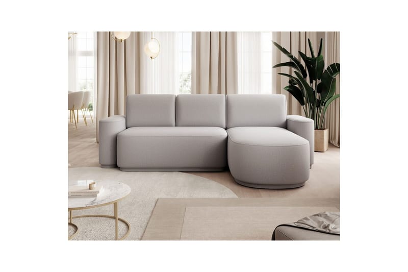Kulmasohva Eltap Aurumm 285x92x180 cm - Enjoy 04, Harmaa, Oikea - Huonekalut - Sohva - Vuodesohva