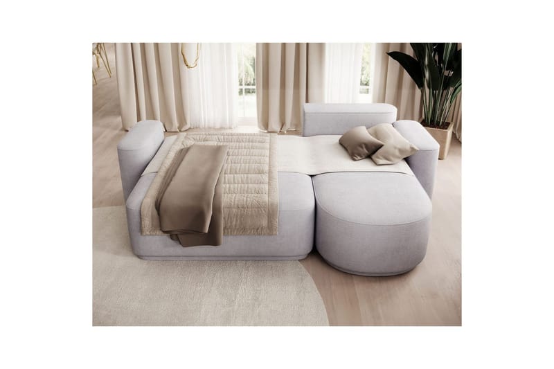 Kulmasohva Eltap Aurumm 285x92x180 cm - Enjoy 04, Harmaa, Oikea - Huonekalut - Sohva - Vuodesohva