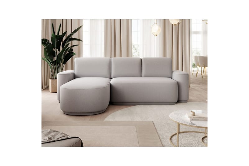 Kulmasohva Eltap Aurumm 285x92x180 cm - Enjoy 04, Harmaa, Vasen - Huonekalut - Sohva - Vuodesohva