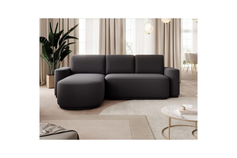 Kulmasohva Eltap Aurumm 285x92x180 cm - Enjoy 05, Tummanharmaa, Vasen - Huonekalut - Sohva - Vuodesohva