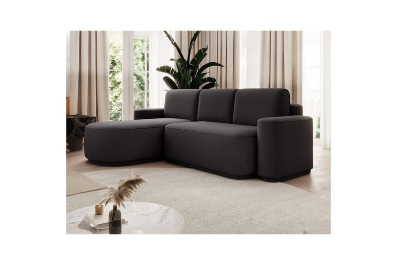 Kulmasohva Eltap Aurumm 285x92x180 cm - Enjoy 05, Tummanharmaa, Vasen - Huonekalut - Sohva - Vuodesohva