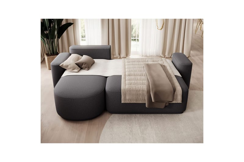 Kulmasohva Eltap Aurumm 285x92x180 cm - Enjoy 05, Tummanharmaa, Vasen - Huonekalut - Sohva - Vuodesohva