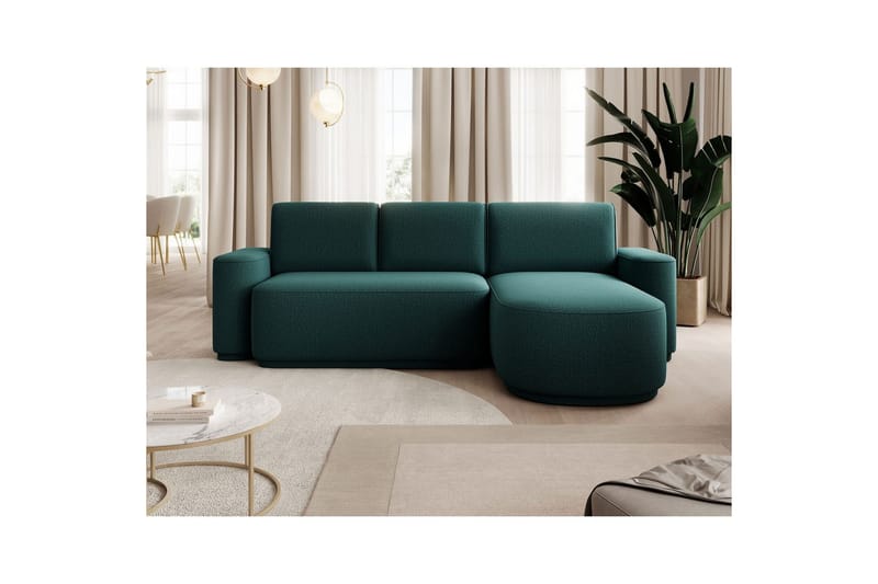 Kulmasohva Eltap Aurumm 285x92x180 cm - Enjoy 35, Vihreä, Oikea - Huonekalut - Sohva - Vuodesohva