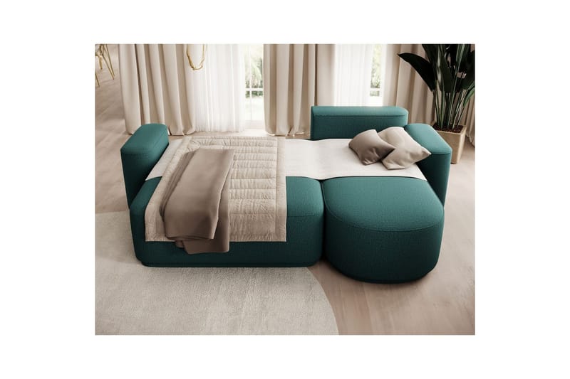 Kulmasohva Eltap Aurumm 285x92x180 cm - Enjoy 35, Vihreä, Oikea - Huonekalut - Sohva - Vuodesohva