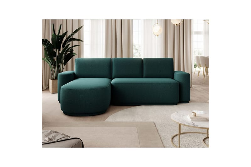 Kulmasohva Eltap Aurumm 285x92x180 cm - Enjoy 35, Vihreä, Vasen - Huonekalut - Sohva - Vuodesohva