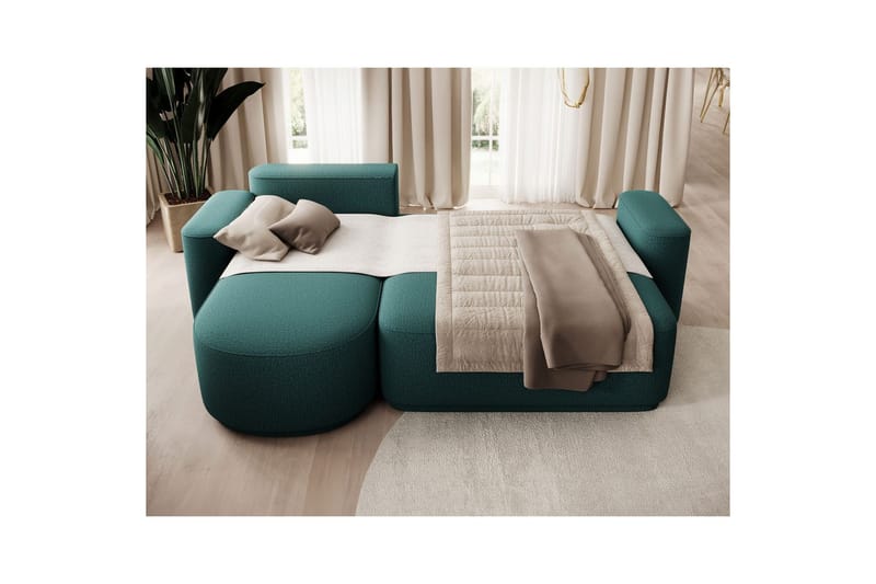 Kulmasohva Eltap Aurumm 285x92x180 cm - Enjoy 35, Vihreä, Vasen - Huonekalut - Sohva - Vuodesohva