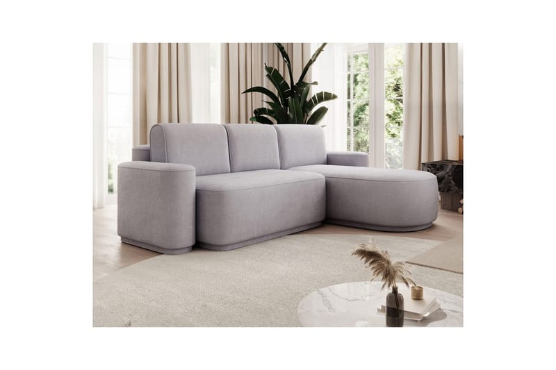 Kulmasohva Eltap Aurumm 285x92x180 cm - Touch 03, Vaaleanharmaa, Oikea - Huonekalut - Sohva - Vuodesohva