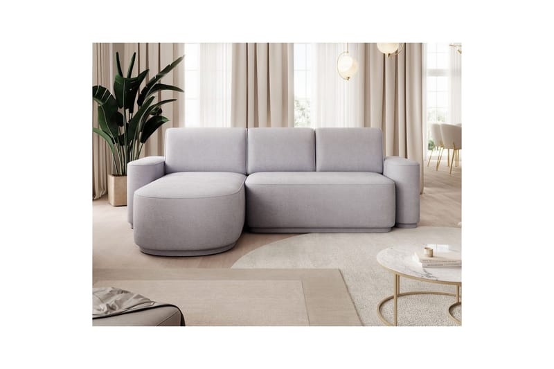 Kulmasohva Eltap Aurumm 285x92x180 cm - Touch 03, Vaaleanharmaa, Vasen - Huonekalut - Sohva - Vuodesohva