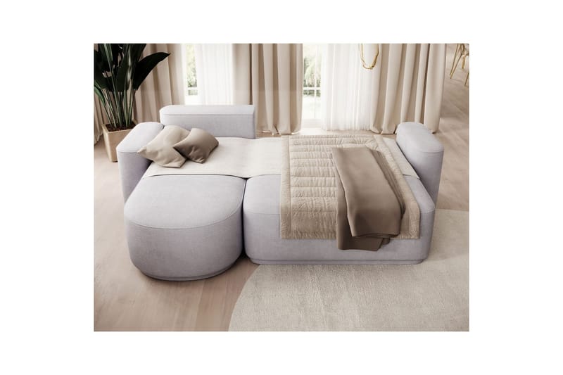 Kulmasohva Eltap Aurumm 285x92x180 cm - Touch 03, Vaaleanharmaa, Vasen - Huonekalut - Sohva - Vuodesohva