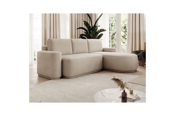 Kulmasohva Eltap Aurumm 285x92x180 cm - Touch 18, Beige, Oikea - Huonekalut - Sohva - Vuodesohva