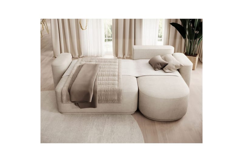 Kulmasohva Eltap Aurumm 285x92x180 cm - Touch 18, Beige, Oikea - Huonekalut - Sohva - Vuodesohva