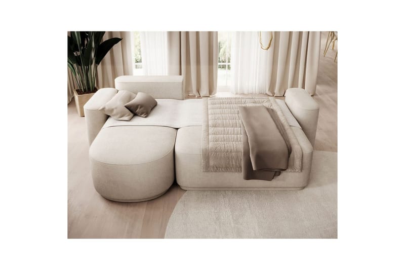 Kulmasohva Eltap Aurumm 285x92x180 cm - Touch 18, Beige, Vasen - Huonekalut - Sohva - Vuodesohva