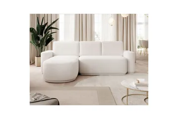 Kulmasohva Eltap Aurumm 285x92x180 cm - Paolli 01 valkoinen, Vasen - Huonekalut - Sohva - Vuodesohva