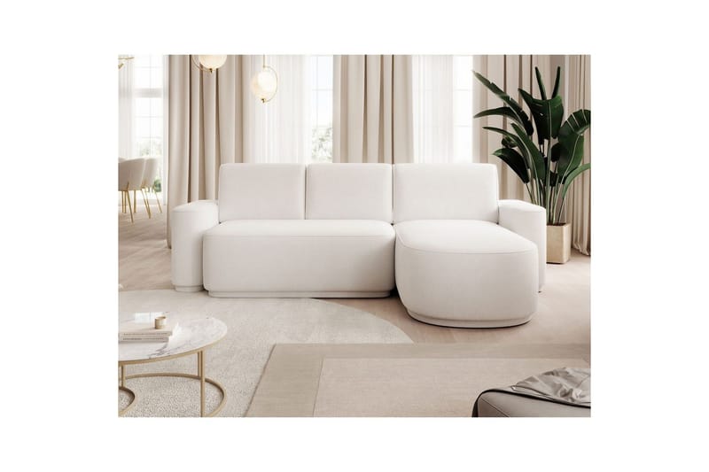 Kulmasohva Eltap Aurumm 285x92x180 cm - Paolli 01 valkoinen, Oikea - Huonekalut - Sohva - Vuodesohva