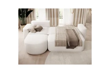 Kulmasohva Eltap Aurumm 285x92x180 cm - Paolli 01 valkoinen, Vasen - Huonekalut - Sohva - Vuodesohva