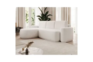 Kulmasohva Eltap Aurumm 285x92x180 cm - Paolli 01 valkoinen, Vasen - Huonekalut - Sohva - Vuodesohva