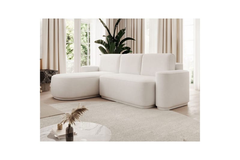 Kulmasohva Eltap Aurumm 285x92x180 cm - Paolli 01 valkoinen, Vasen - Huonekalut - Sohva - Vuodesohva