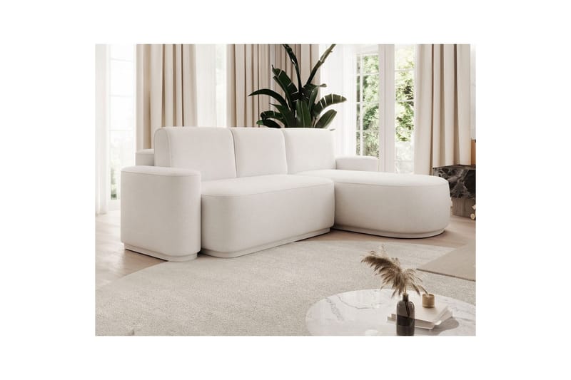 Kulmasohva Eltap Aurumm 285x92x180 cm - Paolli 01 valkoinen, Oikea - Huonekalut - Sohva - Vuodesohva