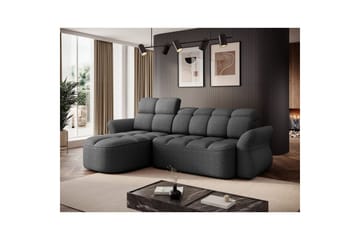 Kulmasohva Eltap Beneth 301x115x185 cm - Breona 04, Harmaa, Vasen - Huonekalut - Sohva - Vuodesohva