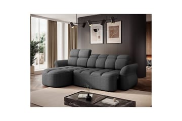 Kulmasohva Eltap Beneth 301x115x185 cm - Breona 04, Harmaa, Vasen - Huonekalut - Sohva - Vuodesohva