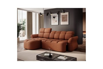 Kulmasohva Eltap Beneth 301x115x185 cm - Breona 30, oranssi, Vasen - Huonekalut - Sohva - Vuodesohva