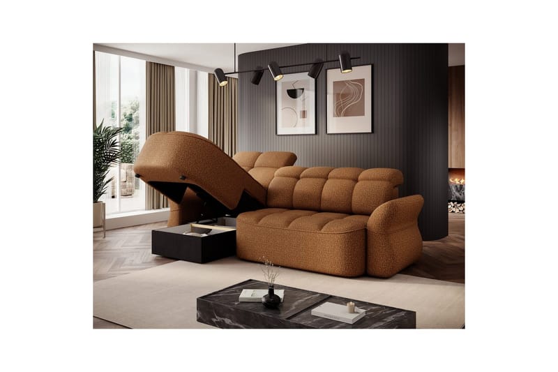 Kulmasohva Eltap Beneth 301x115x185 cm - Breona 45, keltainen, Vasen - Huonekalut - Sohva - Vuodesohva