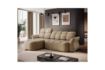 Kulmasohva Eltap Beneth 301x115x185 cm - Nube 20, Beige, Vasen - Huonekalut - Sohva - Vuodesohva