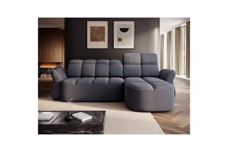 Kulmasohva Eltap Beneth 301x115x185 cm - Space 40, sininen, Oikea - Huonekalut - Sohva - Vuodesohva