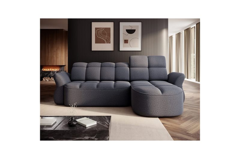 Kulmasohva Eltap Beneth 301x115x185 cm - Space 40, sininen, Oikea - Huonekalut - Sohva - Vuodesohva