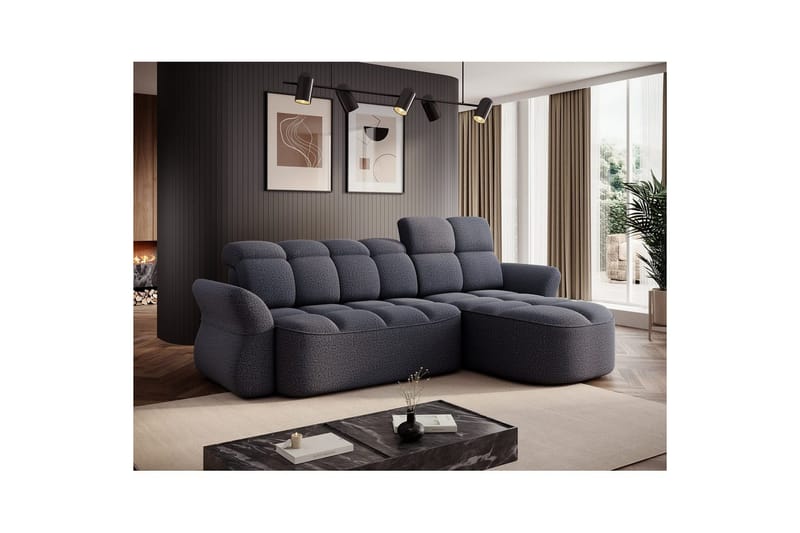 Kulmasohva Eltap Beneth 301x115x185 cm - Space 40, sininen, Oikea - Huonekalut - Sohva - Vuodesohva