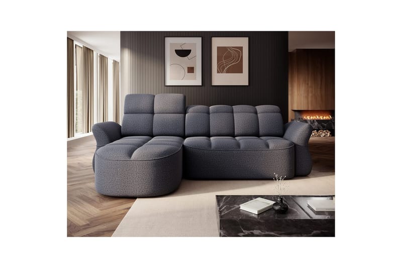 Kulmasohva Eltap Beneth 301x115x185 cm - Space 40, sininen, Vasen - Huonekalut - Sohva - Vuodesohva