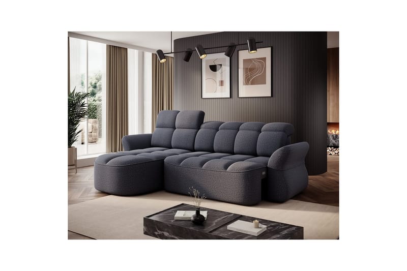 Kulmasohva Eltap Beneth 301x115x185 cm - Space 40, sininen, Vasen - Huonekalut - Sohva - Vuodesohva