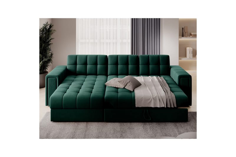 Kulmasohva Eltap Blenvi 260x150x82 cm - Lukso 35, Vihreä - Huonekalut - Sohva - Vuodesohva