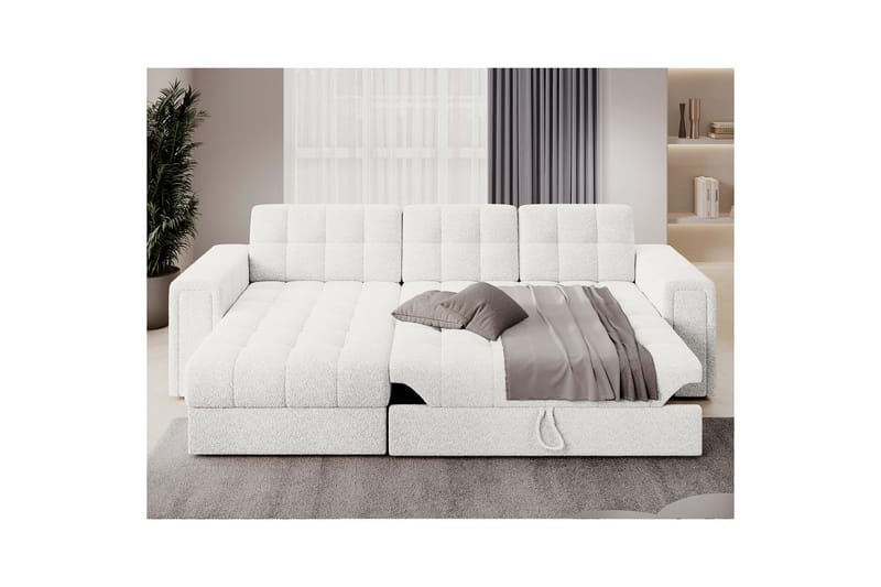 Kulmasohva Eltap Blenvi 260x150x82 cm - Royal 01, Valkoinen - Huonekalut - Sohva - Vuodesohva