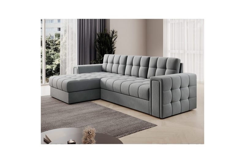 Kulmasohva Eltap Blenvi 260x150x82 cm - Sola 04, Harmaa - Huonekalut - Sohva - Vuodesohva