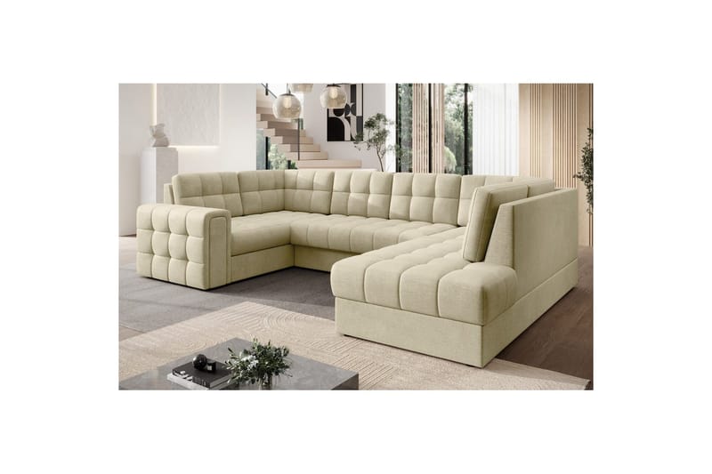 Kulmasohva Eltap Blewett 299x198x82 cm - Monolith 04, Beige, Oikea - Huonekalut - Sohva - Vuodesohva