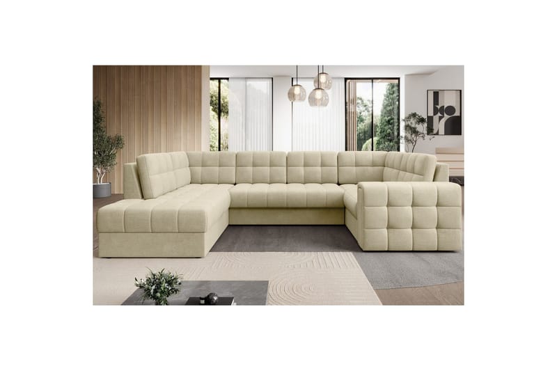 Kulmasohva Eltap Blewett 299x198x82 cm - Monolith 04, Beige, Vasen - Huonekalut - Sohva - Vuodesohva