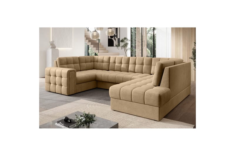 Kulmasohva Eltap Blewett 299x198x82 cm - Monolith 09, Tumma beige, Oikea - Huonekalut - Sohva - Vuodesohva