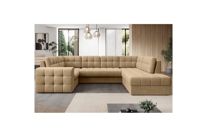 Kulmasohva Eltap Blewett 299x198x82 cm - Monolith 09, Tumma beige, Oikea - Huonekalut - Sohva - Vuodesohva