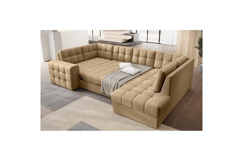 Kulmasohva Eltap Blewett 299x198x82 cm - Monolith 09, Tumma beige, Oikea - Huonekalut - Sohva - Vuodesohva