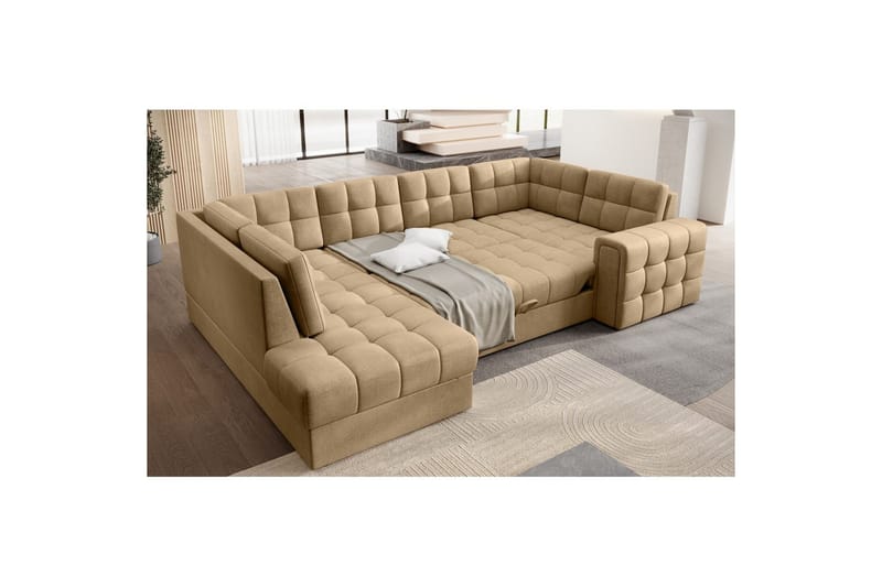 Kulmasohva Eltap Blewett 299x198x82 cm - Monolith 09, Tumma beige, Vasen - Huonekalut - Sohva - Vuodesohva