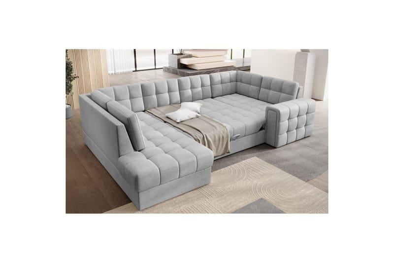 Kulmasohva Eltap Blewett 299x198x82 cm - Monolith 84, Vaaleanharmaa, Vasen - Huonekalut - Sohva - Vuodesohva